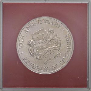 Foreign coins - SINGAPORE 10 Dollari 1975 - KM 11 In confezione or...