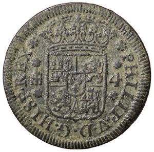 Foreign coins - SPAIN Felipe V (1700-1746) 4 Maravedis 1741 Segov...