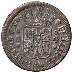 Foreign coins - SPAIN Felipe V (1700-1746) 4 Maravedis 1742 Segov...