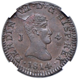Foreign coins - SPAGNA Ferdinando VII (1808-1833) 4 Maravedis 1814...