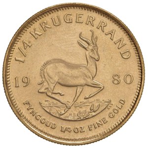 Foreign coins - SUDAFRICA Quarto di Krugerrand 1980 - KM 106 AU (g...