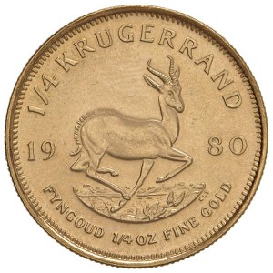 Foreign coins - SOUTH AFRICA Fourth of Krugerrand 1980 - KM 106 AU (g...