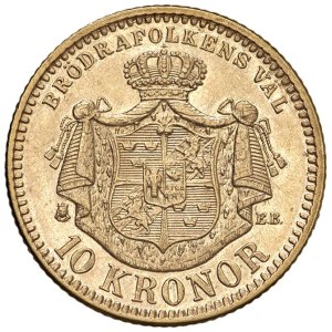 Foreign coins - SVEZIA Oscar II (1872-1907) 10 kronor 1883 - KM 74...