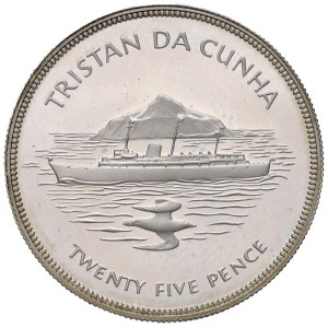 Foreign coins - TRISTAN DA CUNHA Elisabetta II (1952-2022) 25 Penc...