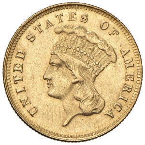 Foreign coins - USA 3 Dollari 1855 - AU (g 5,00) Falso...