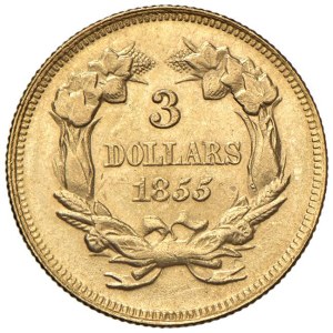 Foreign coins - USA 3 Dollari 1855 - AU (g 5,00) Falso...