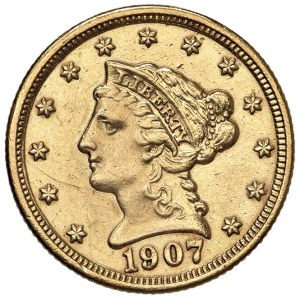 Foreign coins - USA 2 1/2 Dollari 1907 - KM 72 AU (g 4,08) Lucidat...