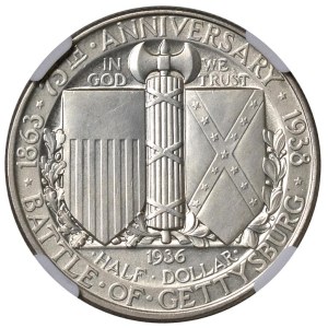 Foreign coins - USA Mezzo dollaro 1936 75th anniversary of the Get...
