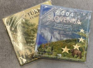 Foreign coins - Euro pattern fantasy Slovenia and Turkey 2004 -...