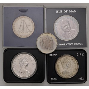 Foreign coins - WORLD COINS Lotto di cinque astuccio originali com...