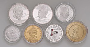 Foreign coins - Lot of seven tokens/medals as pictured. From e...