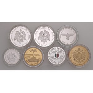 Foreign coins - Lotto di sette gettoni/medaglie come da foto. Da e...