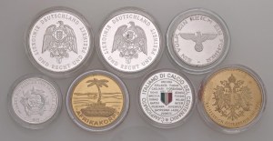 Foreign coins - Lot of seven tokens/medals as pictured. From e...