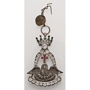 Napoleonic medals - Massoneria. Ciondolo - Medaglia con Fenice cotto C...
