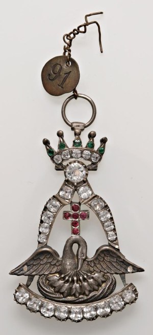 Napoleonic medals - Freemasonry. Pendant - Medal with Phoenix Baked C...