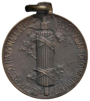 Fascist medals - FASCIST. Medal 1921 III National Congress of...