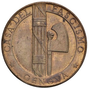 Fascist medals - FASCISTE. Medaglia 1924 Cassa del Fascismo di Geno...