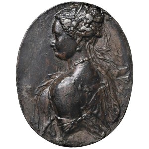Character medals - Bianca Cappello (1548-1587) Medaglia ovale da fusi...