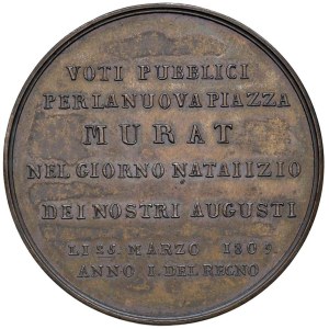 Character medals - Gioacchino Napoleone Murat (1808-1815) Medaglia 18...