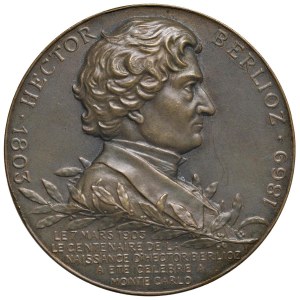 Character medals - H. Berlioz (1803-1869) Medaglia 1893 La Dannazione...