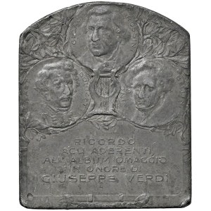 Character medals - Giuseppe Verdi (1813-1901) Placchetta 1913 a ricor...