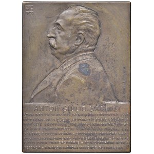 Cities medals - GENOVA. Placchetta 1907 Ad Antonio Giulio Barrili ...