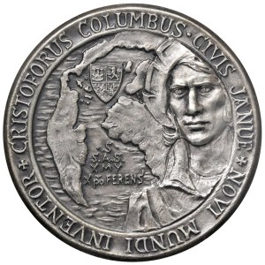 Cities medals - GENOA. 1974 Vth Centennial Medal of the Sala Co...