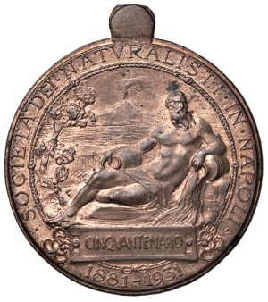 Cities medals - NAPLES. 1931 50th Anniversary Medal of the Soci...