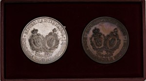 Cities medals - SAN MARINO. 1969 diptych box set Bicentennial of...