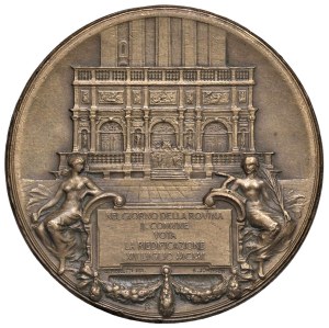 Cities medals - VENICE.Medal 1912 Re-establishment of the bell tower...