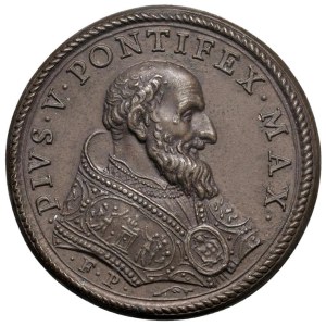 Papal medals - Pius V (1566-1572) Undated medal The threat ...