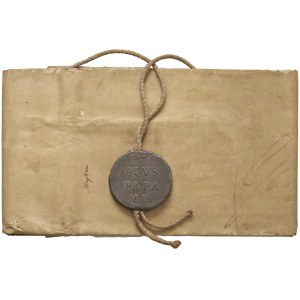 Papal medals - Pio VI (1775-1799) Bolla Plumbea con documento man...