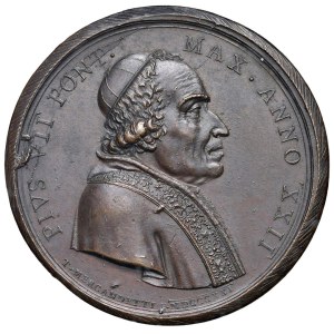 Papal medals - Pio VII (1800-1823) Medaglia 1821 A. XXII Riconosc...