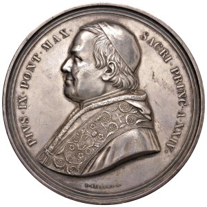 Papal medals - Pius IX (1846-1878) Medal A. XXIV 1869 For the bee...