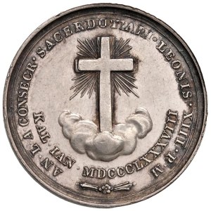 Papal medals - Leo XIII (1878-1903) Medal 1888 50th of Sacer...