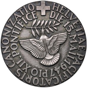 Papal medals - Pio XII (1939-1958) Medaglia 1947 An. IX Canonizza...