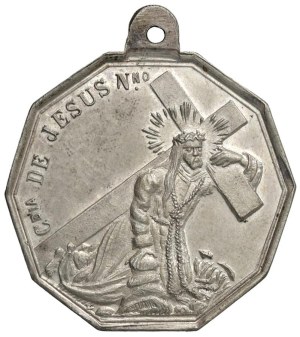 Papal medals - Ennagonal religious medal s.d. (19th century) I s...