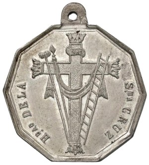 Papal medals - Ennagonal religious medal s.d. (19th century) I s...