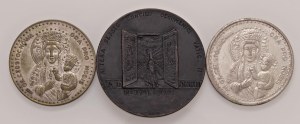 Papal medals - Lot of 3 Papal medals - One in aluminum - Co...