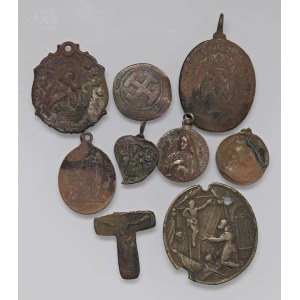 Papal medals - Lotto di Medagliette devozionali...