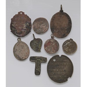 Papal medals - Lotto di Medagliette devozionali...