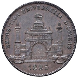 Foreign medals - BELGIO. Gettone 1885 Esposizione Universale di Anv...