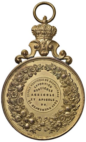 Foreign medals - BELGIUM.Leopold II Medal 1892 Award for expos...
