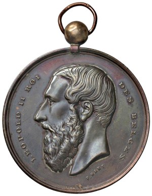 Foreign medals - BELGIUM.Leopold II undated medal for Brugge...