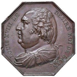 Foreign medals - FRANCIA Luigi XVIII (1755-1824) Gettone 1816 Camer...