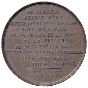 Foreign medals - FRANCIA Medaglia Louis Antoine d'Artois duca di An...