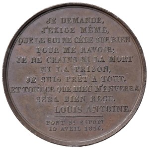 Foreign medals - FRANCE Medal Louis Antoine d'Artois Duke of An...