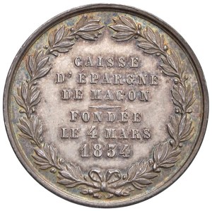 Foreign medals - FRANCE Token 1834 Savings Bank of Macon f...