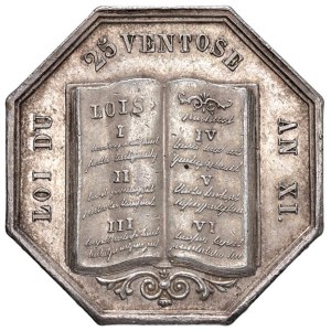 Foreign medals - FRANCIA Gettone senza data An. XI Camera dei Notai...