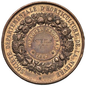 Foreign medals - FRANCIA. Medaglia premio della SocietÃ  di orticul...